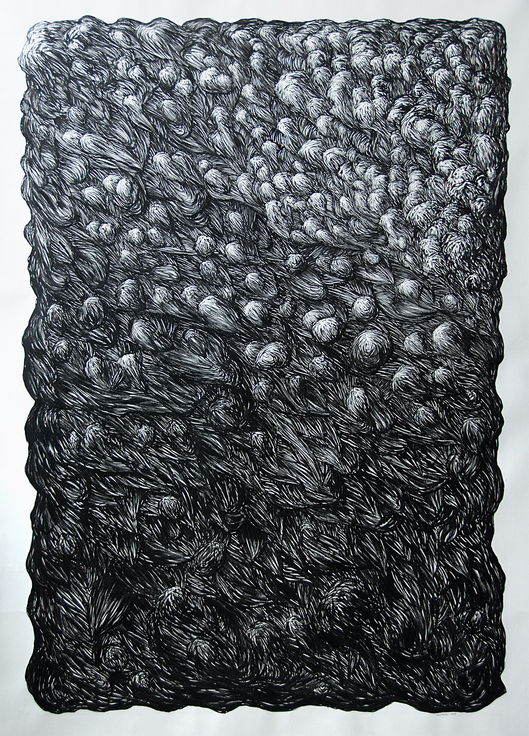 2014 01 21   Pierre Clemens   Sans titre   Acrylique sur toile 198x141cm   Version 2
